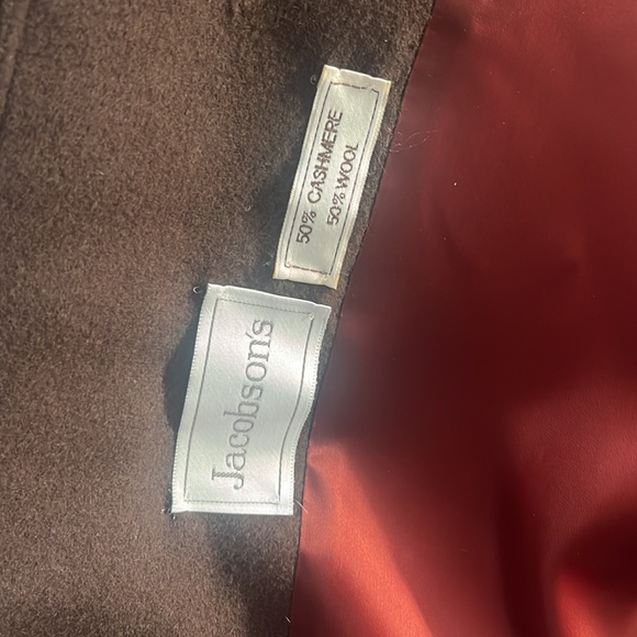 Elegant Brown Fox Fur-Trimmed Women's Cashmere Coat - Picture 5 of 11